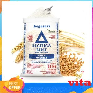 Tepung Terigu Serbaguna Segitiga Biru 25kg Instant Kurir