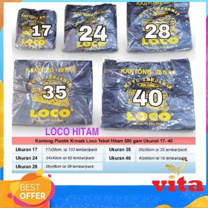 Loco Kantong Plastik Kresek 500gr Ukuran 17/24/28/35/40 HITAM