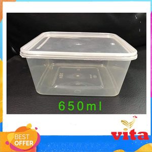 Kontainer Kotak 650ml 50pcs Thinwall Square