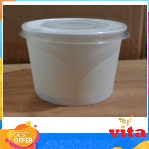 Paper Bowl 650/800ml + Tutup Lid Set 25pcs
