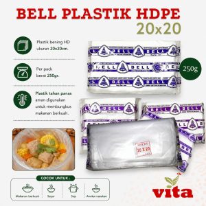 Kantong Plastik Bell HD Sheet 20x20 berat 250gr