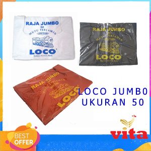 Loco Raja Jumbo Kantong Plastik Besar 1000gr HITAM/MERAH/PUTIH