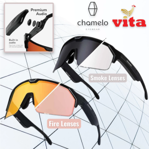 Chamelo Kacamata Smart Sunglasses Bluetooth Audio