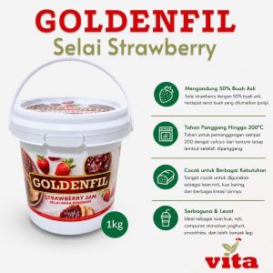 Goldenfil Strawberry Selai 1kg
